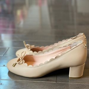 Kate Spade Classic Scalloped Beige Heels
